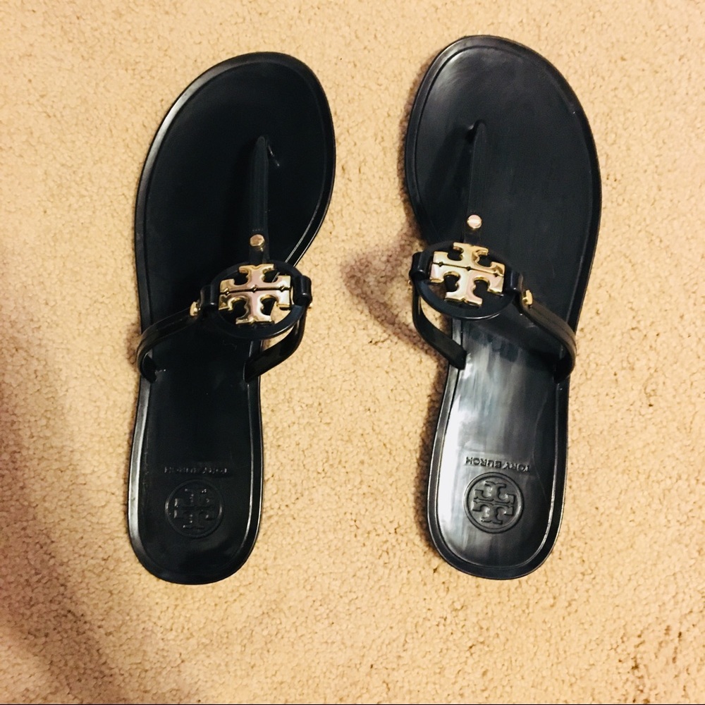 Black Tory Burch Jelly Sandals